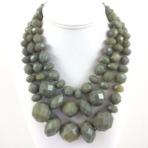 Kate Spade Graduated Multi Strand Green Necklace